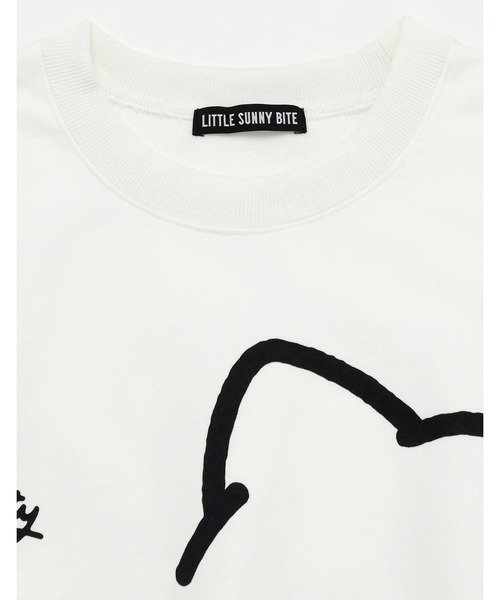 Little sunny bite（リトルサニーバイト）の「【8】【Little sunny bite】hello kitty x little sunny bite sweat top（スウェット・レディース・ホワイト/ブラック/ピンク・MEDIUM/SMALL）」の10枚目の写真