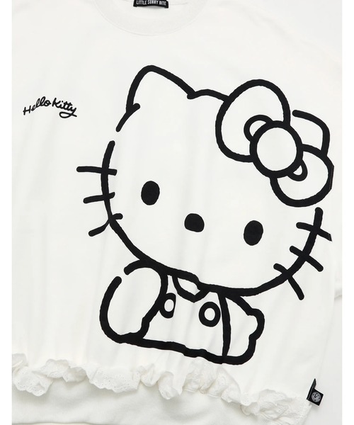Little sunny bite（リトルサニーバイト）の「【8】【Little sunny bite】hello kitty x little sunny bite sweat top（スウェット・レディース・ホワイト/ブラック/ピンク・MEDIUM/SMALL）」の12枚目の写真
