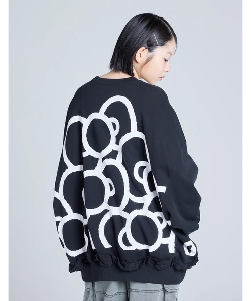 Little sunny bite（リトルサニーバイト）の「【8】【Little sunny bite】hello kitty x little sunny bite sweat top（スウェット・レディース・ホワイト/ブラック/ピンク・MEDIUM/SMALL）」の17枚目の写真
