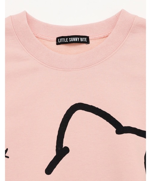 Little sunny bite（リトルサニーバイト）の「【8】【Little sunny bite】hello kitty x little sunny bite sweat top（スウェット・レディース・ホワイト/ブラック/ピンク・MEDIUM/SMALL）」の4枚目の写真