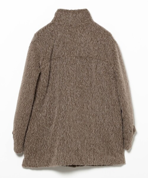 セール】シャギースタンド カラー ハーフ コート（ステンカラーコート