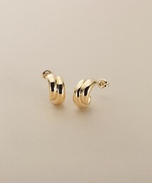 K10中空プランプシェイプ フックピアス（ピアス（両耳用