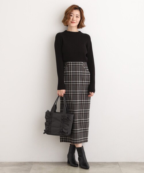 grove（グローブ）の「【撥水】縦フリル2WAYトート（トートバッグ・レディース・ダークグレー/ブラック/ブラウン系・00）」の22枚目の写真