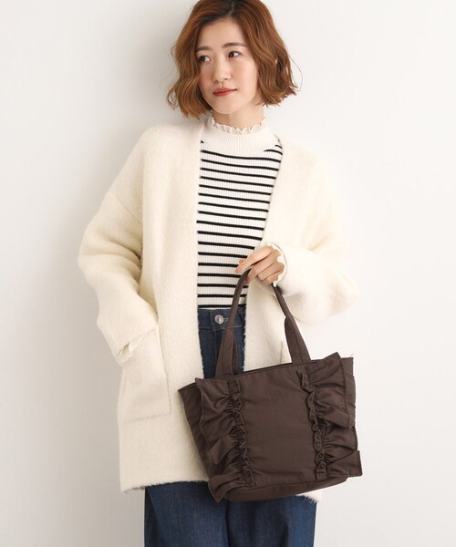 grove（グローブ）の「【撥水】縦フリル2WAYトート（トートバッグ・レディース・ダークグレー/ブラック/ブラウン系・00）」の16枚目の写真