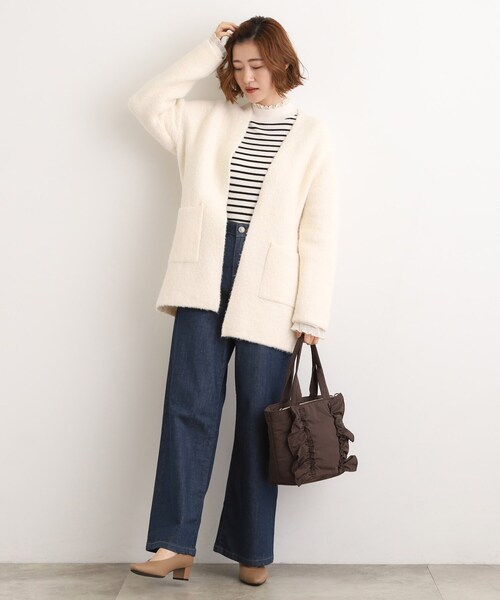 grove（グローブ）の「【撥水】縦フリル2WAYトート（トートバッグ・レディース・ダークグレー/ブラック/ブラウン系・00）」の18枚目の写真