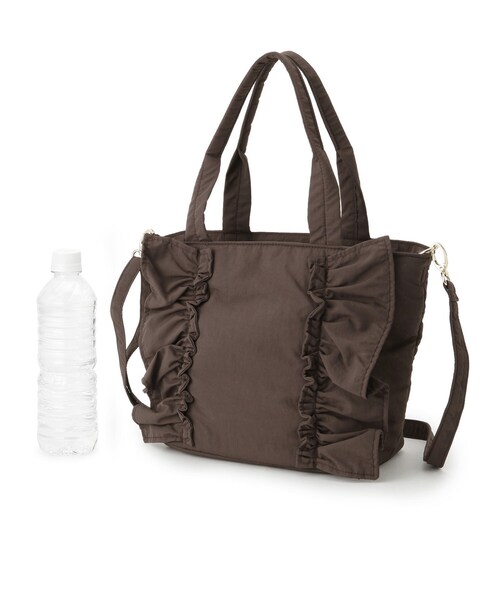 grove（グローブ）の「【撥水】縦フリル2WAYトート（トートバッグ・レディース・ダークグレー/ブラック/ブラウン系・00）」の19枚目の写真