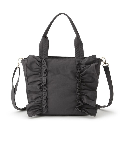 grove（グローブ）の「【撥水】縦フリル2WAYトート（トートバッグ・レディース・ダークグレー/ブラック/ブラウン系・00）」の20枚目の写真
