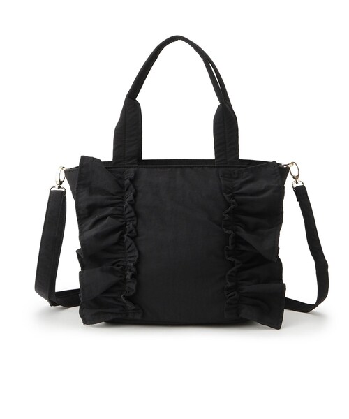 grove（グローブ）の「【撥水】縦フリル2WAYトート（トートバッグ・レディース・ダークグレー/ブラック/ブラウン系・00）」の9枚目の写真