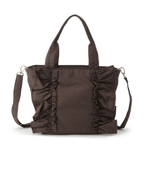 grove（グローブ）の「【撥水】縦フリル2WAYトート（トートバッグ・レディース・ダークグレー/ブラック/ブラウン系・00）」の10枚目の写真