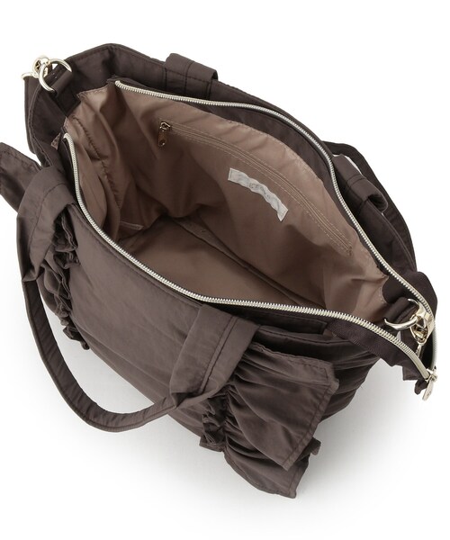 grove（グローブ）の「【撥水】縦フリル2WAYトート（トートバッグ・レディース・ダークグレー/ブラック/ブラウン系・00）」の14枚目の写真