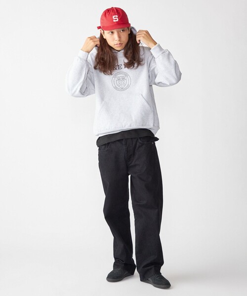SHIPS（シップス）の「SHIPS×TAKE IVY:『TAKE NVY』カレッジロゴ スウェット フーディ（パーカー・メンズ・ライトグレー/ネイビー・SMALL/MEDIUM/LARGE）」の3枚目の写真