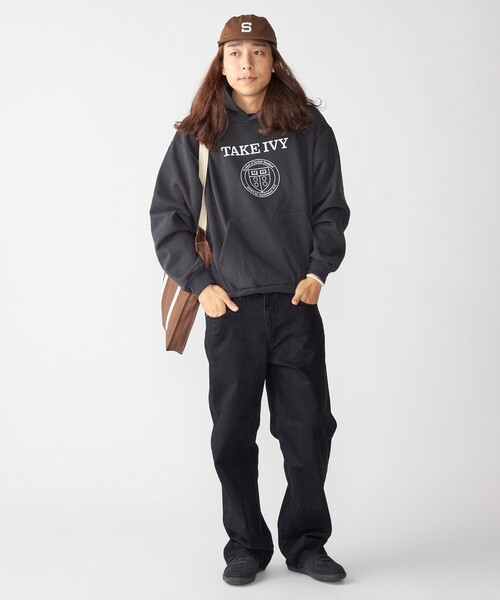 SHIPS（シップス）の「SHIPS×TAKE IVY:『TAKE NVY』カレッジロゴ スウェット フーディ（パーカー・メンズ・ライトグレー/ネイビー・SMALL/MEDIUM/LARGE）」の19枚目の写真