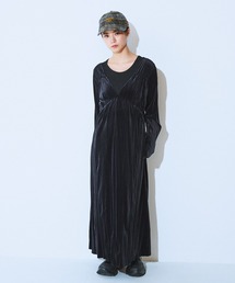 JEANASIS | Vネックベロアワンピース/605906(ワンピース)