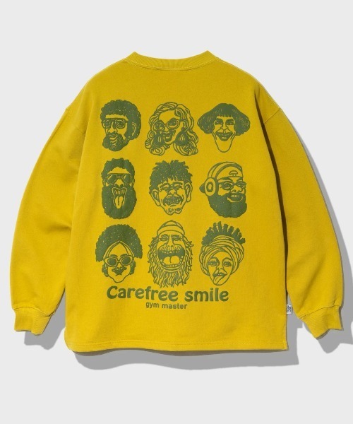 gym master(ジムマスター)の「gym master/ジムマスター 10.3oz carafree smile スウェットビッグTee(スウェット・メンズ・ライトグレー/マスタード/ブルー系その他/ブラック・MEDIUM/LARGE/X-LARGE)」の4枚目の写真