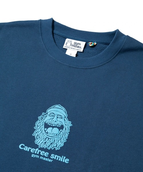 gym master(ジムマスター)の「gym master/ジムマスター 10.3oz carafree smile スウェットビッグTee(スウェット・メンズ・ライトグレー/マスタード/ブルー系その他/ブラック・MEDIUM/LARGE/X-LARGE)」の5枚目の写真