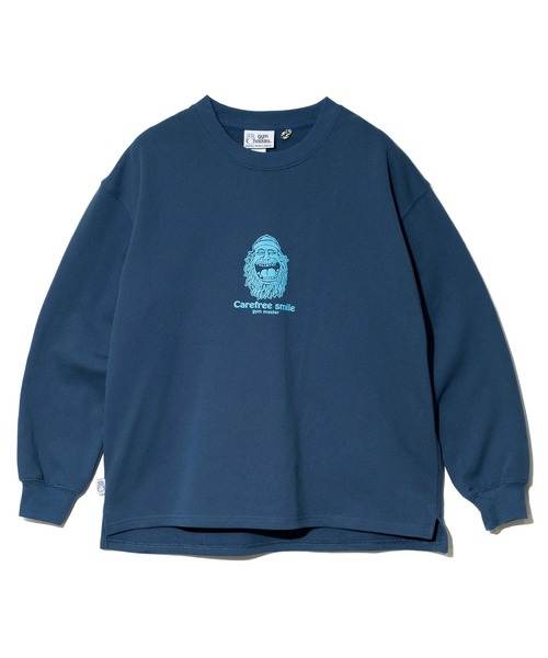 gym master(ジムマスター)の「gym master/ジムマスター 10.3oz carafree smile スウェットビッグTee(スウェット・メンズ・ライトグレー/マスタード/ブルー系その他/ブラック・MEDIUM/LARGE/X-LARGE)」の11枚目の写真