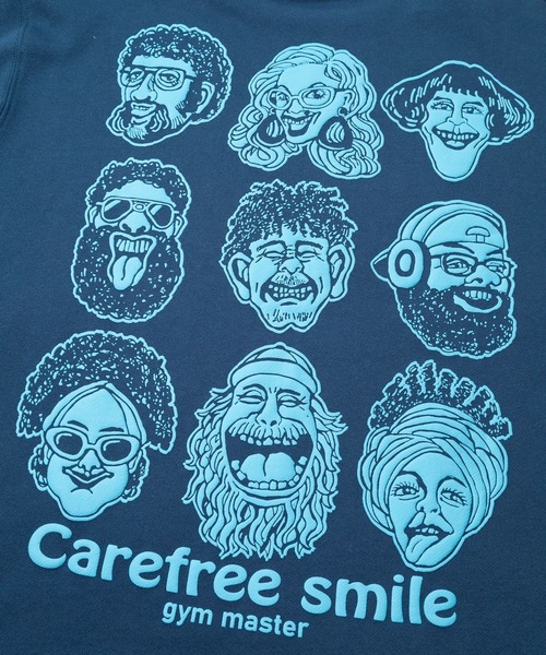 gym master(ジムマスター)の「gym master/ジムマスター 10.3oz carafree smile スウェットビッグTee(スウェット・メンズ・ライトグレー/マスタード/ブルー系その他/ブラック・MEDIUM/LARGE/X-LARGE)」の13枚目の写真