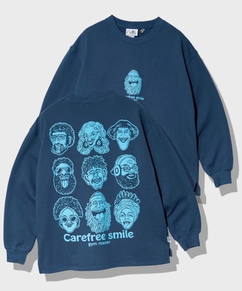 gym master(ジムマスター)の「gym master/ジムマスター 10.3oz carafree smile スウェットビッグTee(スウェット・メンズ・ライトグレー/マスタード/ブルー系その他/ブラック・MEDIUM/LARGE/X-LARGE)」の20枚目の写真