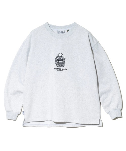 gym master(ジムマスター)の「gym master/ジムマスター 10.3oz carafree smile スウェットビッグTee(スウェット・メンズ・ライトグレー/マスタード/ブルー系その他/ブラック・MEDIUM/LARGE/X-LARGE)」の14枚目の写真