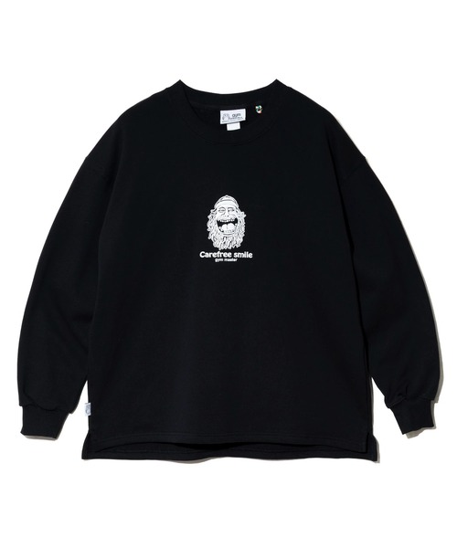 gym master(ジムマスター)の「gym master/ジムマスター 10.3oz carafree smile スウェットビッグTee(スウェット・メンズ・ライトグレー/マスタード/ブルー系その他/ブラック・MEDIUM/LARGE/X-LARGE)」の16枚目の写真