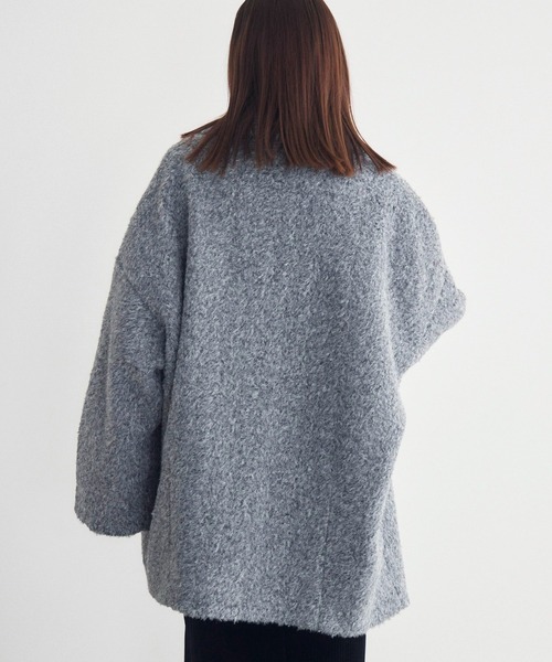 RETRO GIRL(レトロガール)の「【WEB限定】ループボアテーラードコート(チェスターコート・レディース・ブラック/チャコールグレー/ベージュ/ブラウン/アイボリー・FREE)」の19枚目の写真