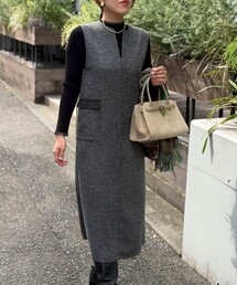 MICO COULIER | ブリティッシュツィードワンピース(ワンピース)