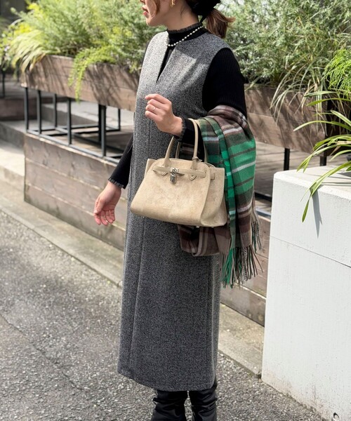 MICO COULIER（ミコクリエ）の「ブリティッシュツィードワンピース（ワンピース・レディース・ブラウン系その他/グレー系その他・38）」の20枚目の写真
