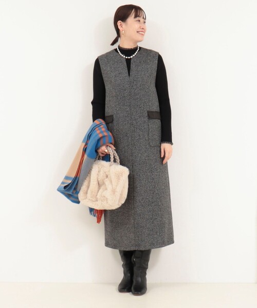 MICO COULIER（ミコクリエ）の「ブリティッシュツィードワンピース（ワンピース・レディース・ブラウン系その他/グレー系その他・38）」の21枚目の写真
