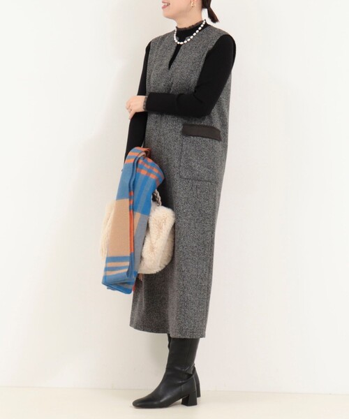 MICO COULIER（ミコクリエ）の「ブリティッシュツィードワンピース（ワンピース・レディース・ブラウン系その他/グレー系その他・38）」の22枚目の写真