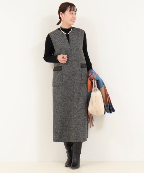 MICO COULIER（ミコクリエ）の「ブリティッシュツィードワンピース（ワンピース・レディース・ブラウン系その他/グレー系その他・38）」の13枚目の写真