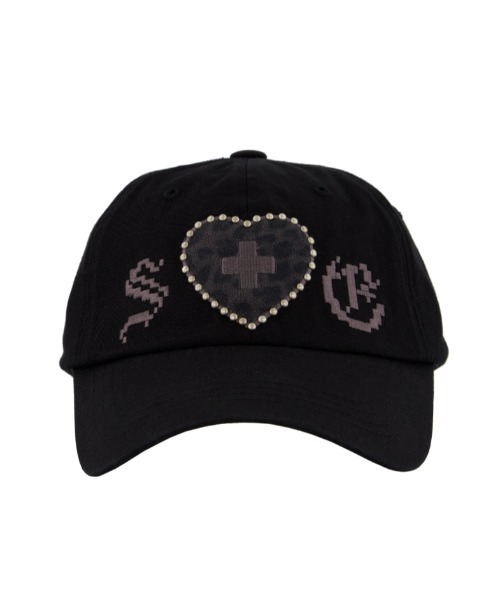SETUPEXE(セットアップイーエックスイー)の「【SETUP‐EXE】LEO APPLIQUE BALL CAP / 【セットアップエグゼ】レオアップリケキャップ(キャップ・レディース・ブラック/ベージュ・ONE SIZE)」の12枚目の写真