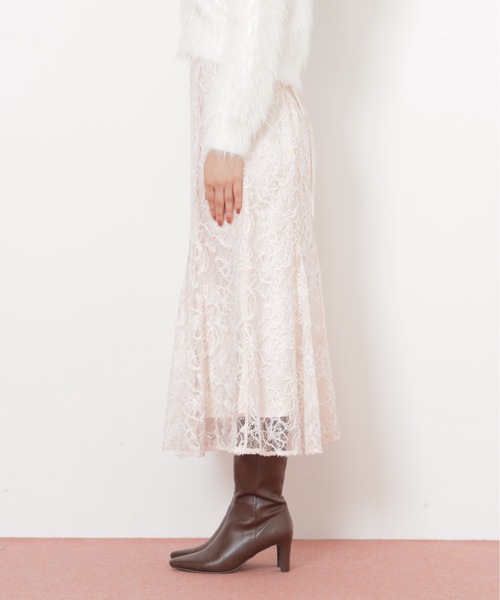 JILL by JILL STUART(ジルバイジルスチュアート)の「◇モール刺繍レースマーメイドスカート(スカート・レディース・ピンク/ホワイト・FREE)」の5枚目の写真
