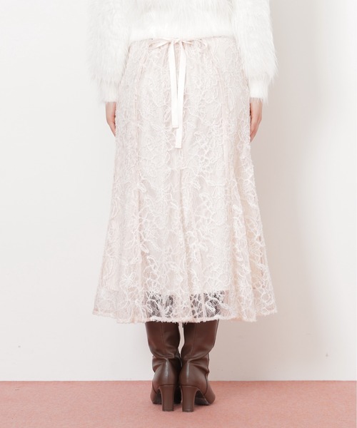 JILL by JILL STUART(ジルバイジルスチュアート)の「◇モール刺繍レースマーメイドスカート(スカート・レディース・ピンク/ホワイト・FREE)」の6枚目の写真