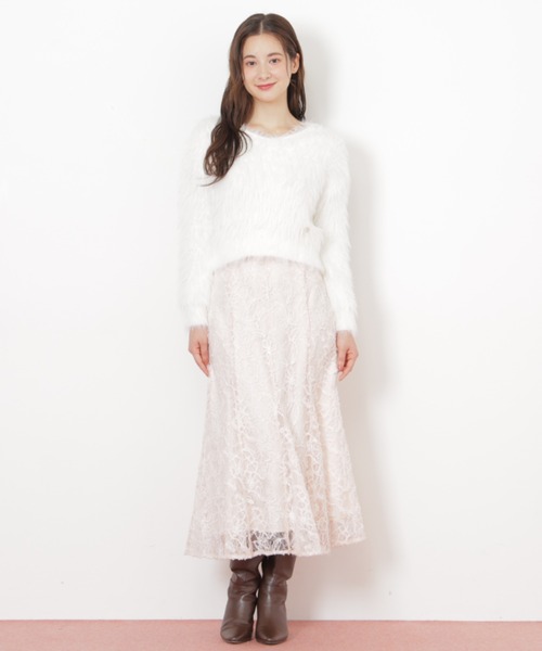 JILL by JILL STUART(ジルバイジルスチュアート)の「◇モール刺繍レースマーメイドスカート(スカート・レディース・ピンク/ホワイト・FREE)」の16枚目の写真