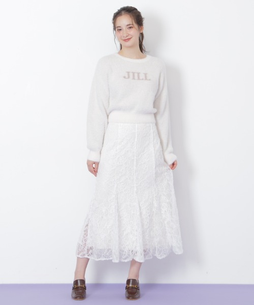 エルマンノシェルビーノ　40 刺繍ホワイトフレアスカート ウールフラノ フレアスカート(スカート)｜EPOCA(エポカ)のファッション