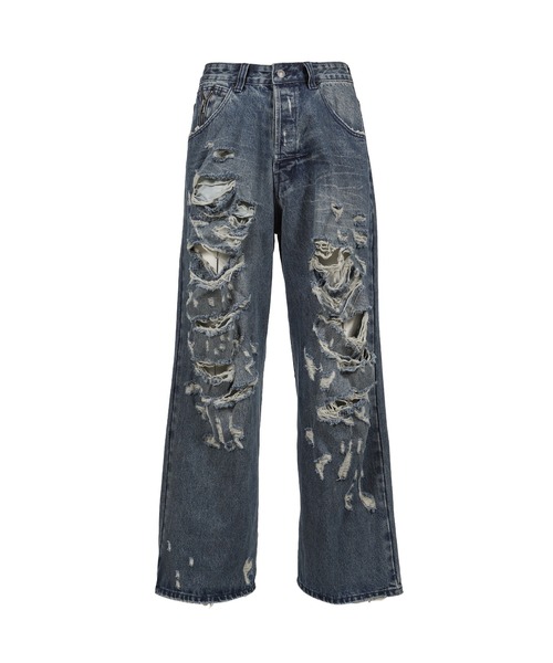 Jaded London(ジェイデッドロンドン)の「BATTERED XL COLOSSUS JEAN(デニムパンツ・メンズ・ネイビー・32/30/28/34)」の1枚目の写真