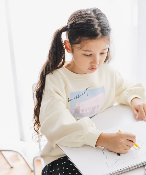 GLOBAL WORK（グローバルワーク）の「あったか乾きやすいワイドスウェット/599756（スウェット・キッズ・ホワイト系その他2/パープル系その他/ホワイト/ダークグレー/グレー/ライトグレー/ブラック/ライトイエロー・130cm/160cm/140cm/150cm）」の3枚目の写真