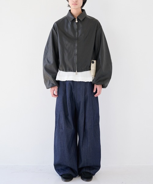 SHINYAKOZUKA(シンヤコヅカ)の「【SHINYAKOZUKA/シンヤコズカ】別注 KAPPOGI SLEEVES(ブルゾン・メンズ・ブラック・S/M)」の4枚目の写真