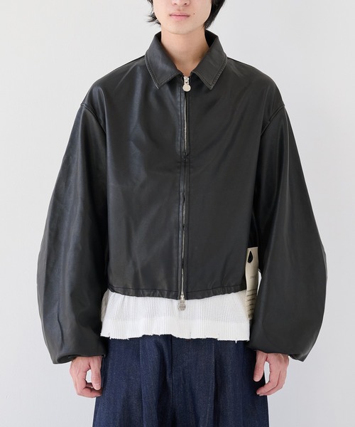 SHINYAKOZUKA(シンヤコヅカ)の「【SHINYAKOZUKA/シンヤコズカ】別注 KAPPOGI SLEEVES(ブルゾン・メンズ・ブラック・S/M)」の5枚目の写真