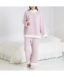 Francfranc | ウエストウォーマー付き もちもちニットパジャマ ライトピンク(ルームウェア/パジャマ)