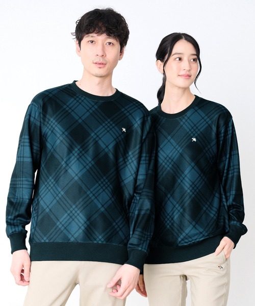 Arnold Palmer(アーノルドパーマー)の「ピーチシャギー シェア チェックプリント プルオーバー(スウェット・レディース・ブラック/グリーン/グレー・M/S/LL/L/XS)」の3枚目の写真