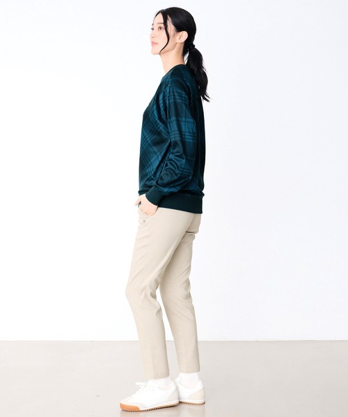 Arnold Palmer(アーノルドパーマー)の「ピーチシャギー シェア チェックプリント プルオーバー(スウェット・レディース・ブラック/グリーン/グレー・M/S/LL/L/XS)」の9枚目の写真