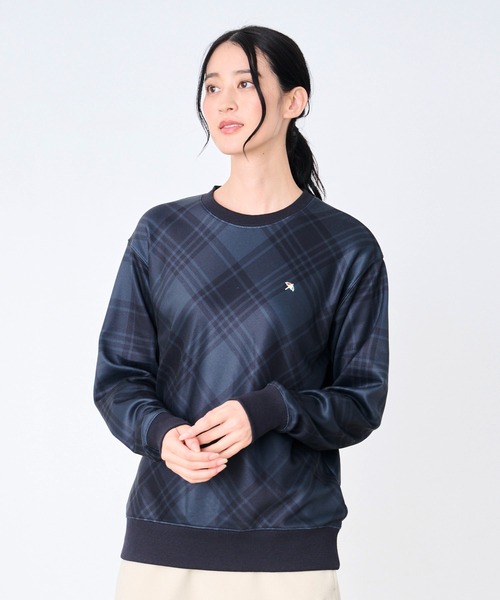 Arnold Palmer(アーノルドパーマー)の「ピーチシャギー シェア チェックプリント プルオーバー(スウェット・レディース・ブラック/グリーン/グレー・M/S/LL/L/XS)」の5枚目の写真