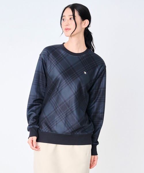 Arnold Palmer(アーノルドパーマー)の「ピーチシャギー シェア チェックプリント プルオーバー(スウェット・レディース・ブラック/グリーン/グレー・M/S/LL/L/XS)」の6枚目の写真