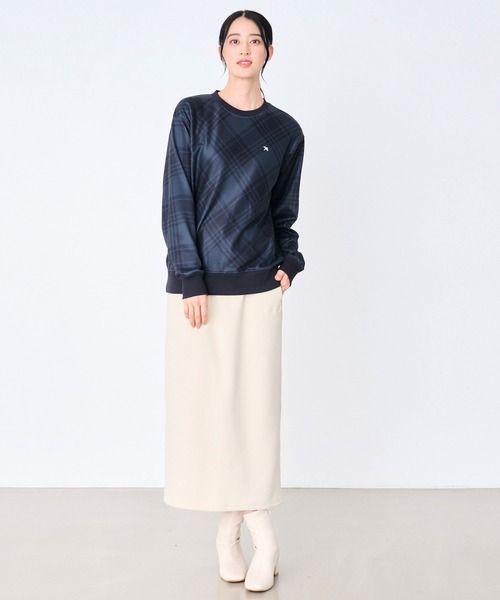 Arnold Palmer(アーノルドパーマー)の「ピーチシャギー シェア チェックプリント プルオーバー(スウェット・レディース・ブラック/グリーン/グレー・M/S/LL/L/XS)」の7枚目の写真