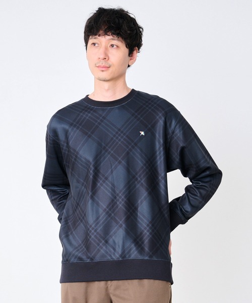 Arnold Palmer(アーノルドパーマー)の「ピーチシャギー シェア チェックプリント プルオーバー(スウェット・レディース・ブラック/グリーン/グレー・M/S/LL/L/XS)」の8枚目の写真