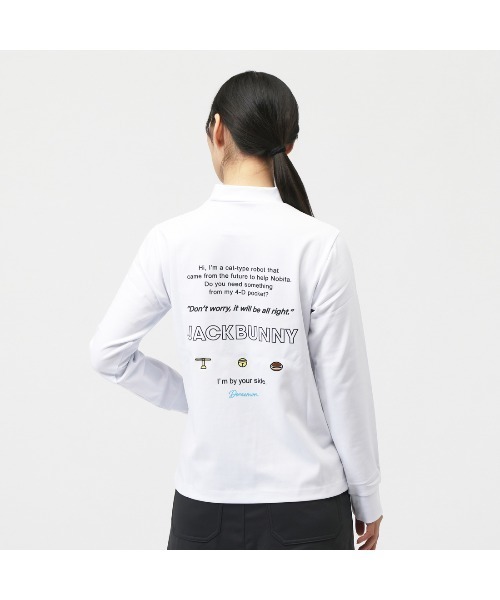 ALPEN / SPORTS DEPO SELECT（アルペンスポーツデポセレクト）の「ジャックバニー  【ドラえもん】PE天竺 長袖カットソー（Tシャツ/カットソー・レディース・ホワイト/ネイビー・L/S/M）」の4枚目の写真