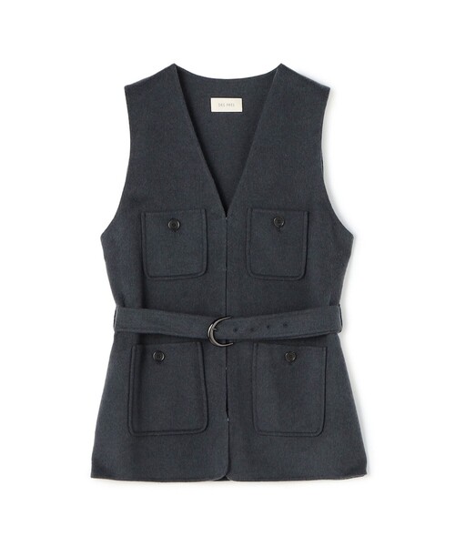 デプレ ライトダブルフェイスシャギー ジレ 定価　66000円 ライトダブルフェイスシャギー ベルテッドジレ（ベスト）｜DES PRES