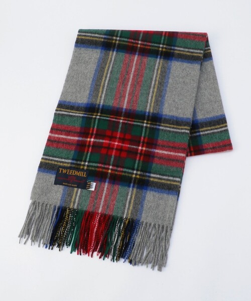 MICO COULIER（ミコクリエ）の「【TWEEDMILL/ツイードミル】チェック柄ストール（ストール/ショール・レディース・グレー系その他/ベージュ系その他/レッド系その他/イエロー系その他/グリーン系その他/ブルー系その他・FREE）」の2枚目の写真