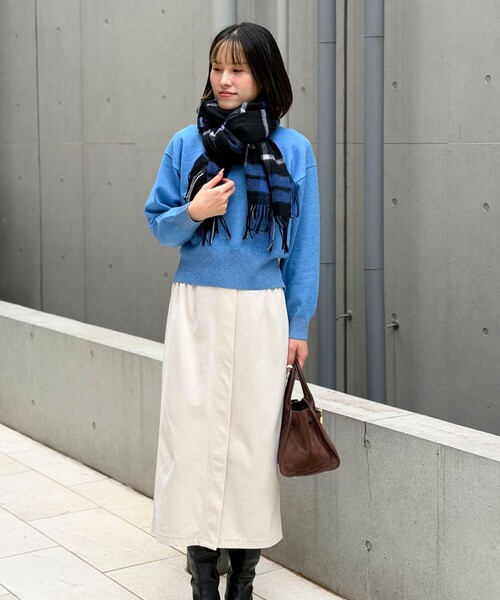 MICO COULIER（ミコクリエ）の「【TWEEDMILL/ツイードミル】チェック柄ストール（ストール/ショール・レディース・グレー系その他/ベージュ系その他/レッド系その他/イエロー系その他/グリーン系その他/ブルー系その他・FREE）」の9枚目の写真